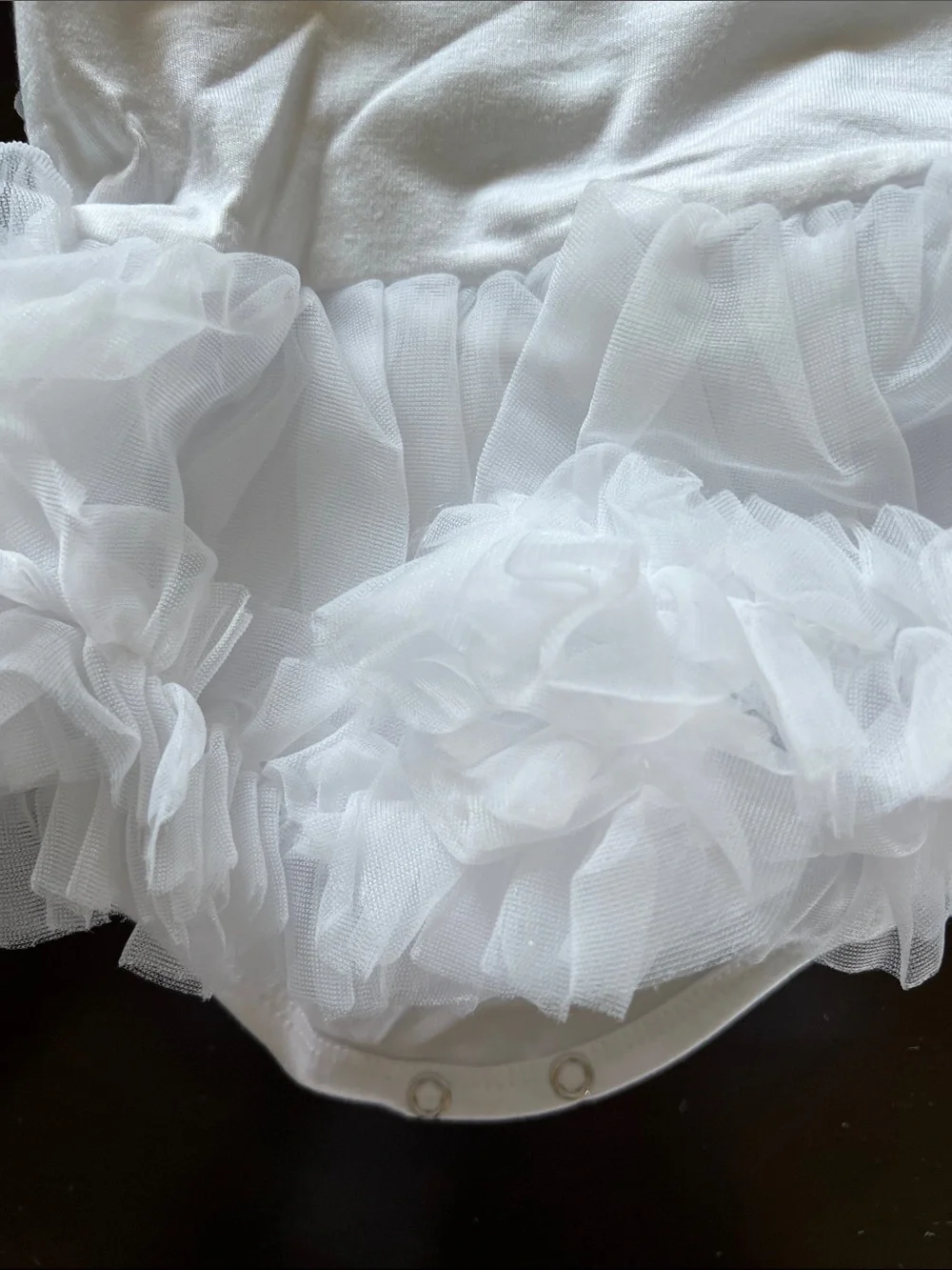 Baby Girls White Floral Tulle Tutu Costume with Bow Headband